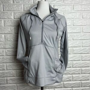Athletes Gray Striped Hoodie size small